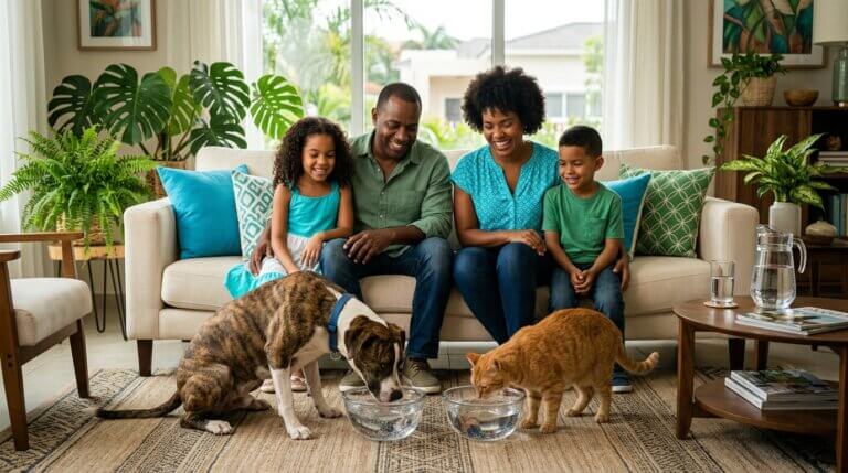 Mascotas Saludables: ¿Por Qué tu Perro y Gato También Necesitan Agua Purificada?